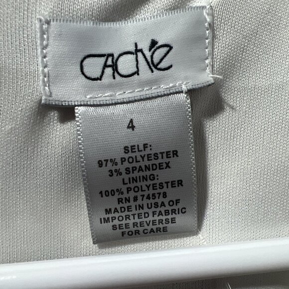 cache Bodycon Animal Print dress Size 4 Stretch Peplum Pleated Hip NEW - Picture 6 of 11